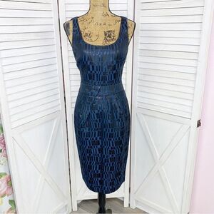 Michael Kors Collection Mosaic Metallic Sheath Dress 8